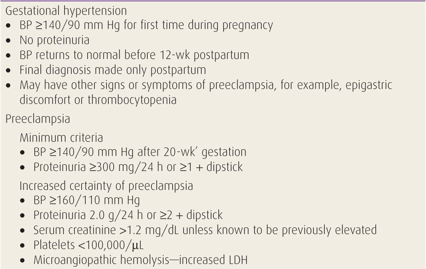 gestational hypertension and preeclampsia